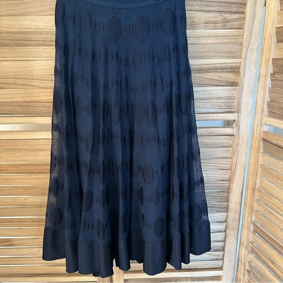 Chanel Navy Blue Jacquard A Line Midi Skirt - Picture 5 of 14